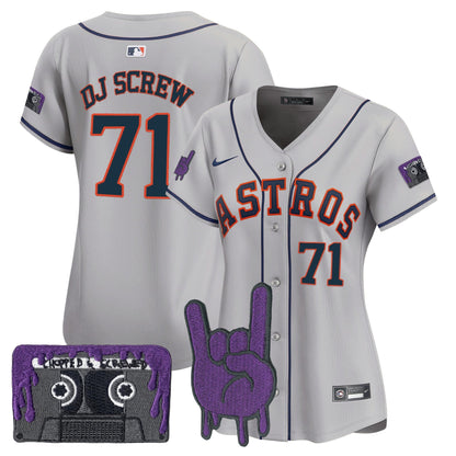 Women's Houston Astros DJ Screw Patch Vapor Premier Limited Jersey - All Stitched