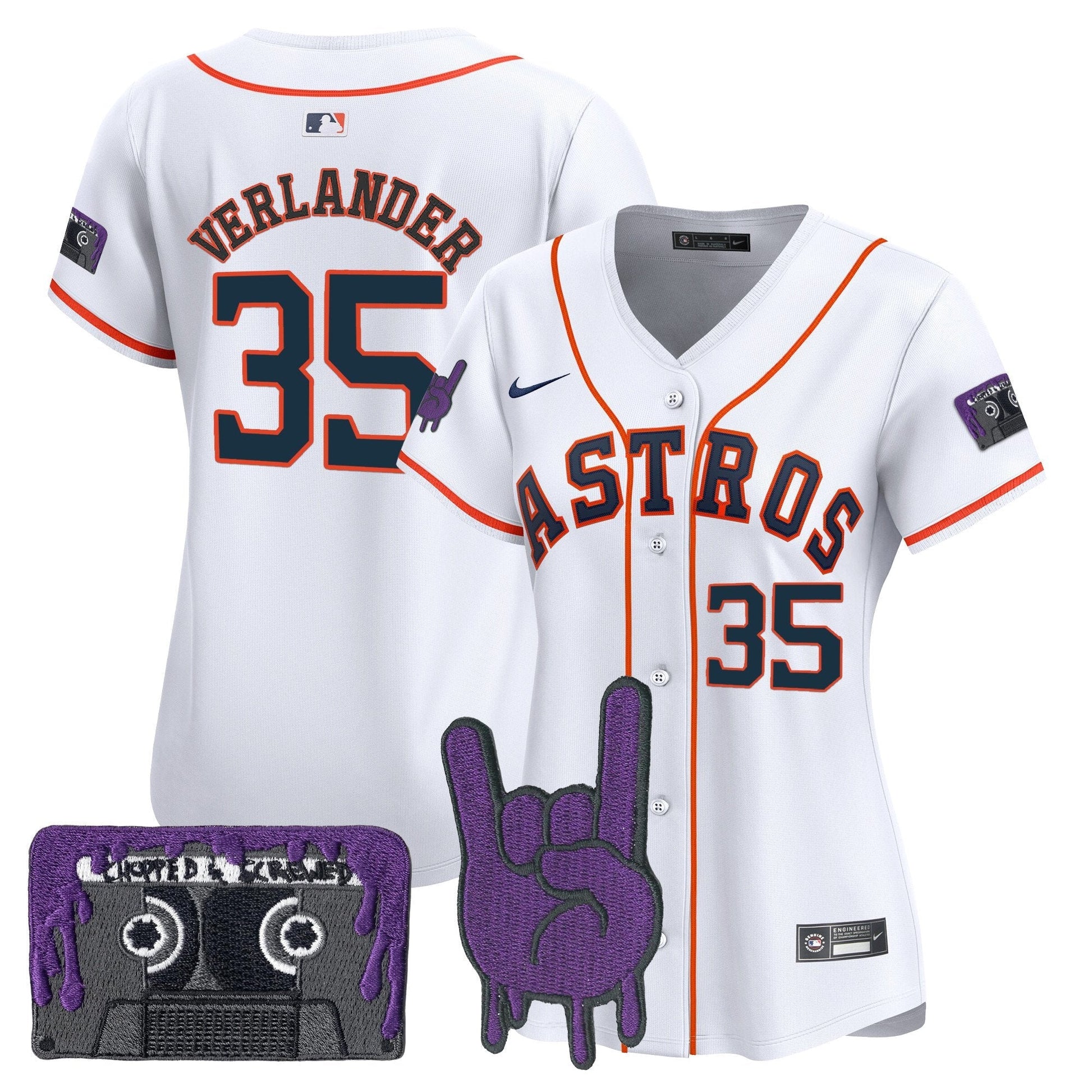 Women's Houston Astros DJ Screw Patch Vapor Premier Limited Jersey - All Stitched