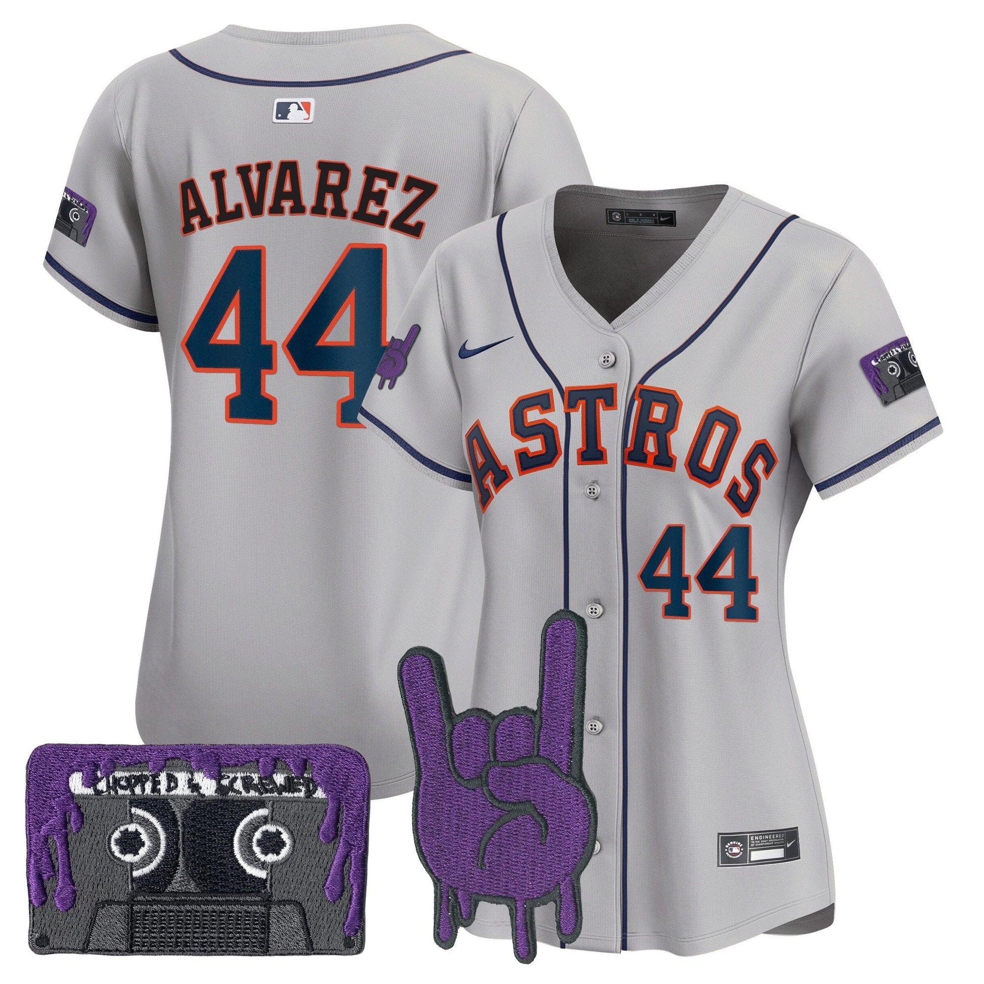 Women's Houston Astros DJ Screw Patch Vapor Premier Limited Jersey - All Stitched