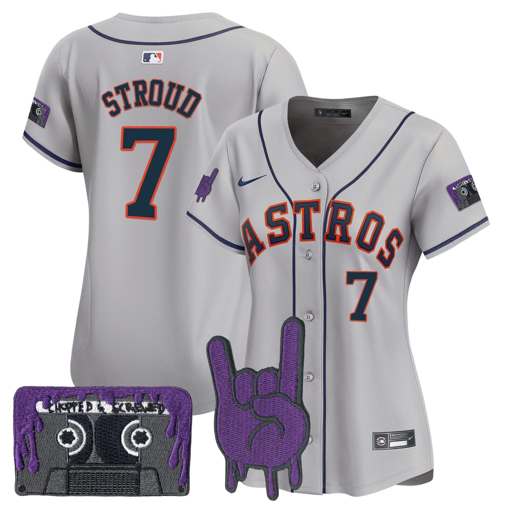 Women's Houston Astros DJ Screw Patch Vapor Premier Limited Jersey - All Stitched