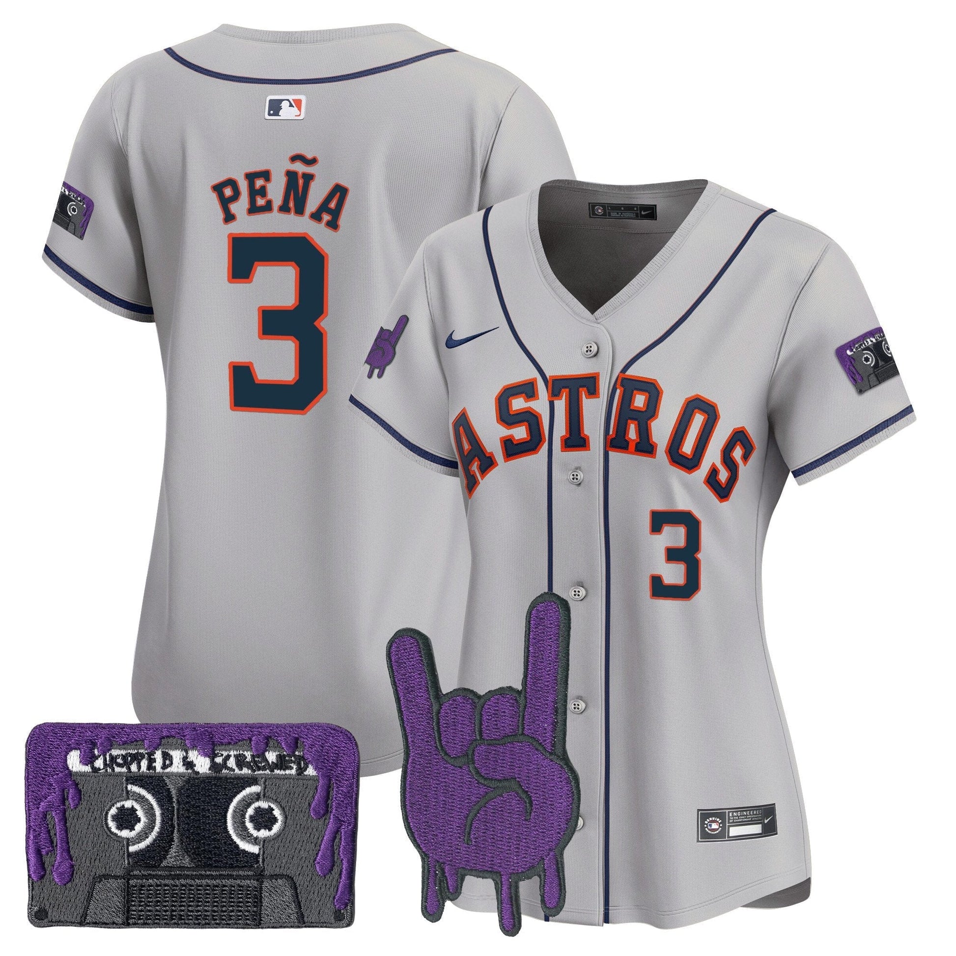 Women's Houston Astros DJ Screw Patch Vapor Premier Limited Jersey - All Stitched