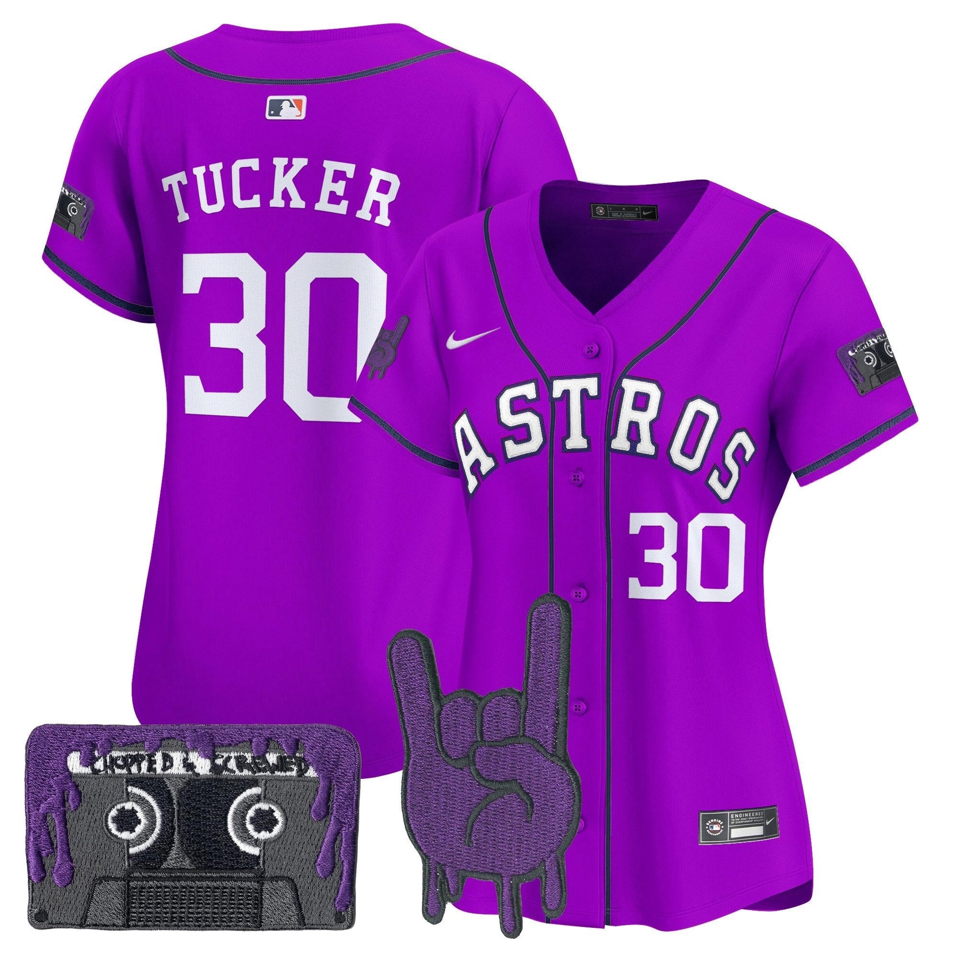 Women's Houston Astros DJ Screw Patch Vapor Premier Limited Jersey - All Stitched