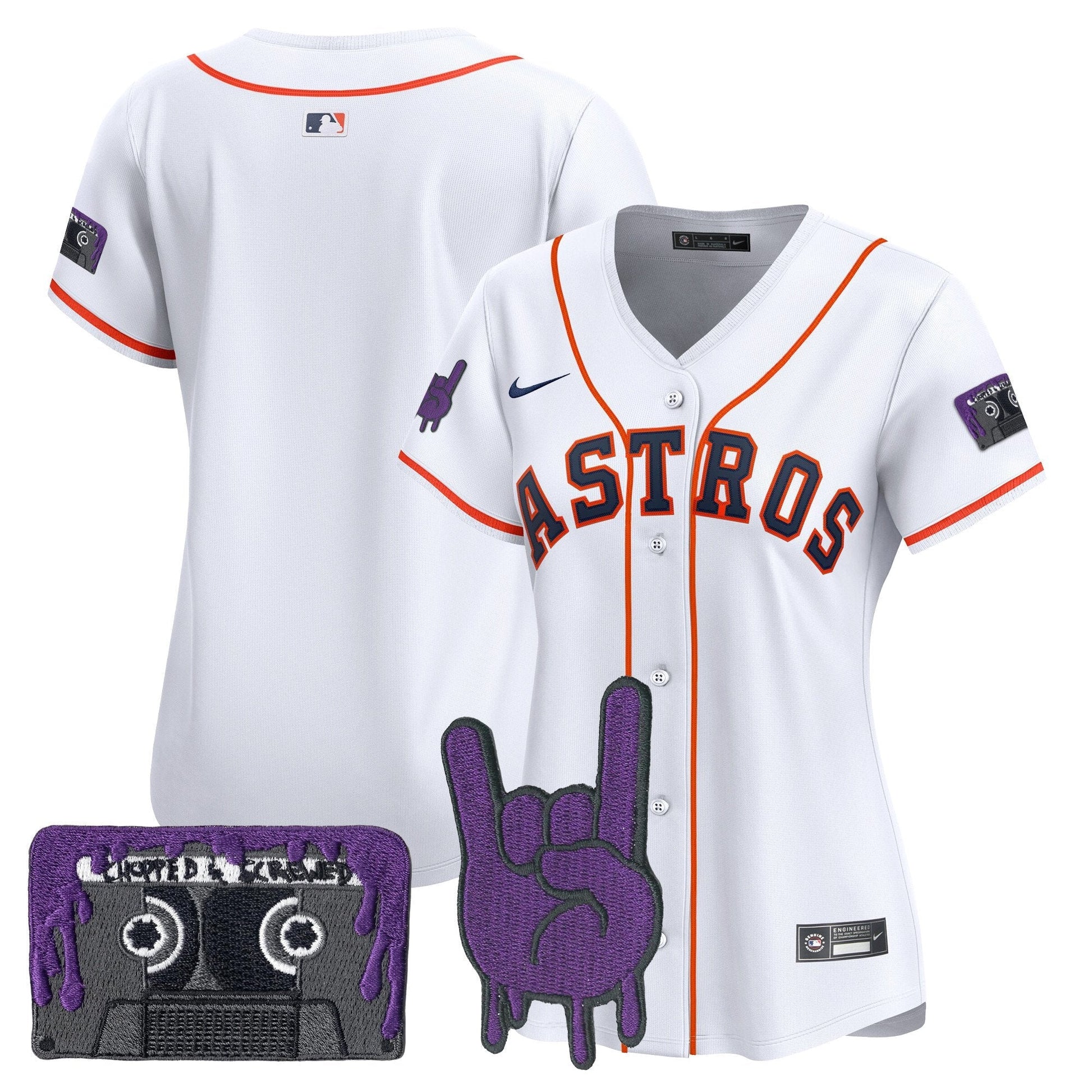 Women's Houston Astros DJ Screw Patch Vapor Premier Limited Jersey - All Stitched
