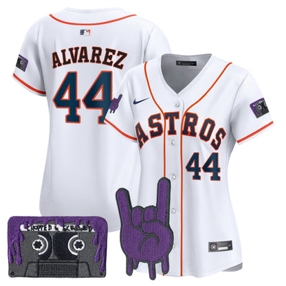Women's Houston Astros DJ Screw Patch Vapor Premier Limited Jersey - All Stitched