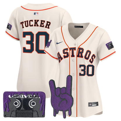 Women's Houston Astros DJ Screw Patch Vapor Premier Limited Jersey - All Stitched