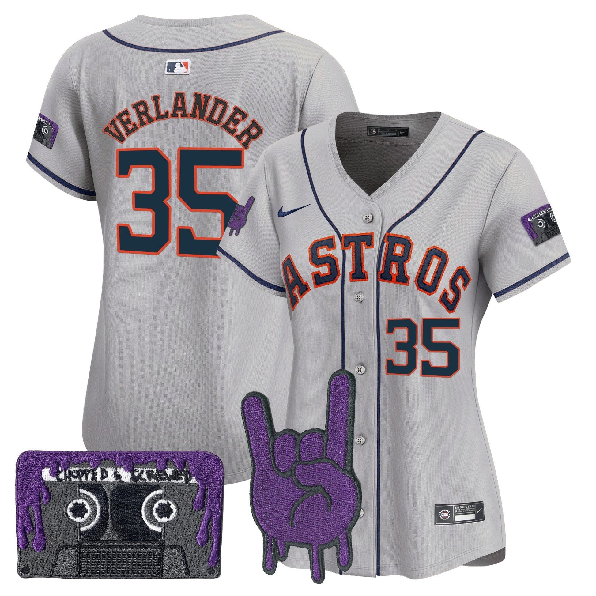 Women's Houston Astros DJ Screw Patch Vapor Premier Limited Jersey - All Stitched