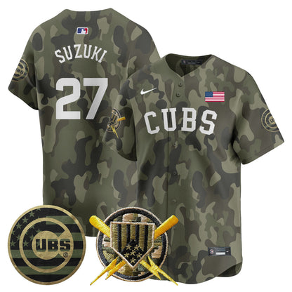 Men's Chicago Cubs 2025 Armed Forces Jersey - All Stitched