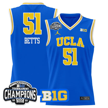 Men's Size - UCLA Bruins 2025 Big Ten Women's Conference Tournament Champions Lightweight Basketball Jersey - All Stitched