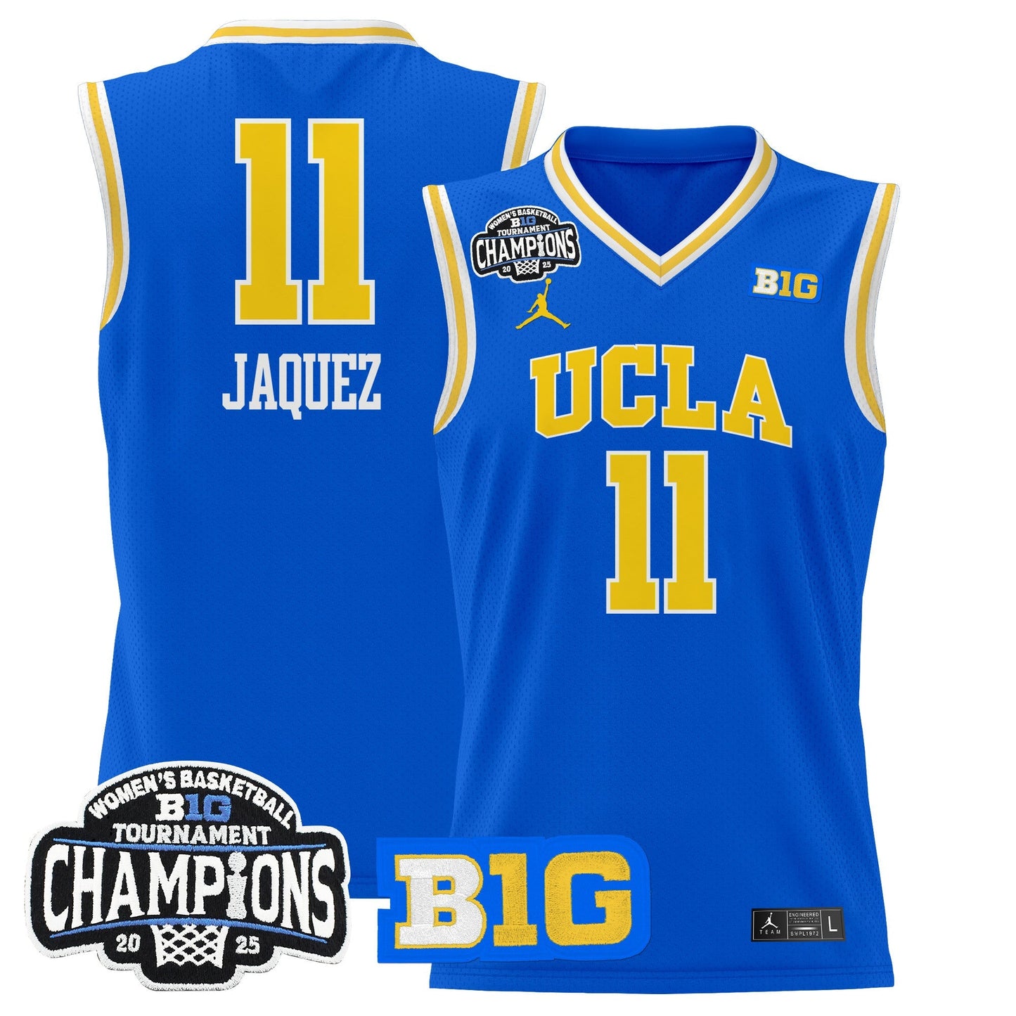 Men's Size - UCLA Bruins 2025 Big Ten Women's Conference Tournament Champions Lightweight Basketball Jersey - All Stitched