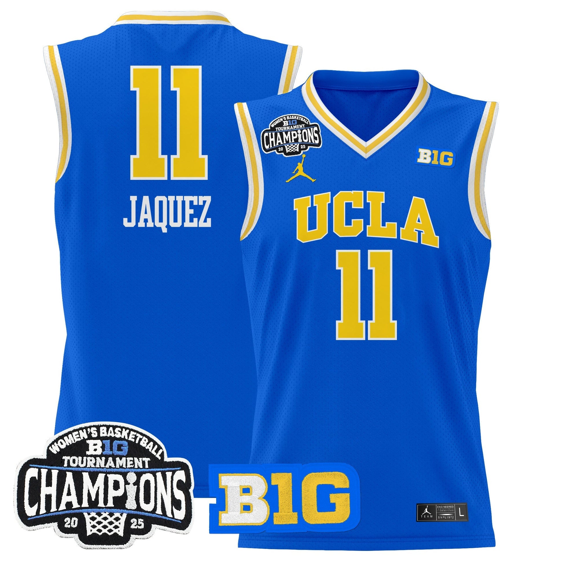 Men's Size - UCLA Bruins 2025 Big Ten Women's Conference Tournament Champions Lightweight Basketball Jersey - All Stitched