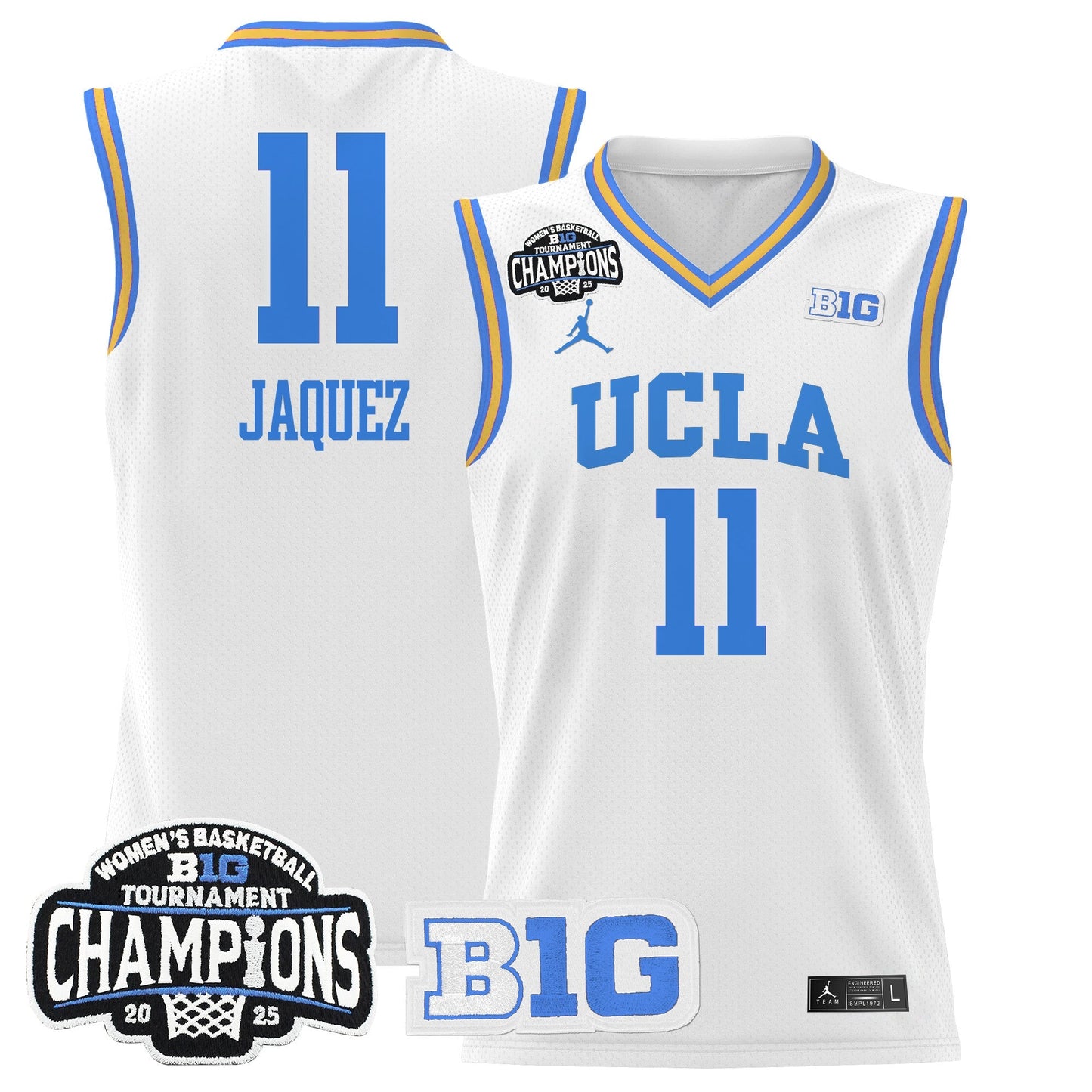 Men's Size - UCLA Bruins 2025 Big Ten Women's Conference Tournament Champions Lightweight Basketball Jersey - All Stitched