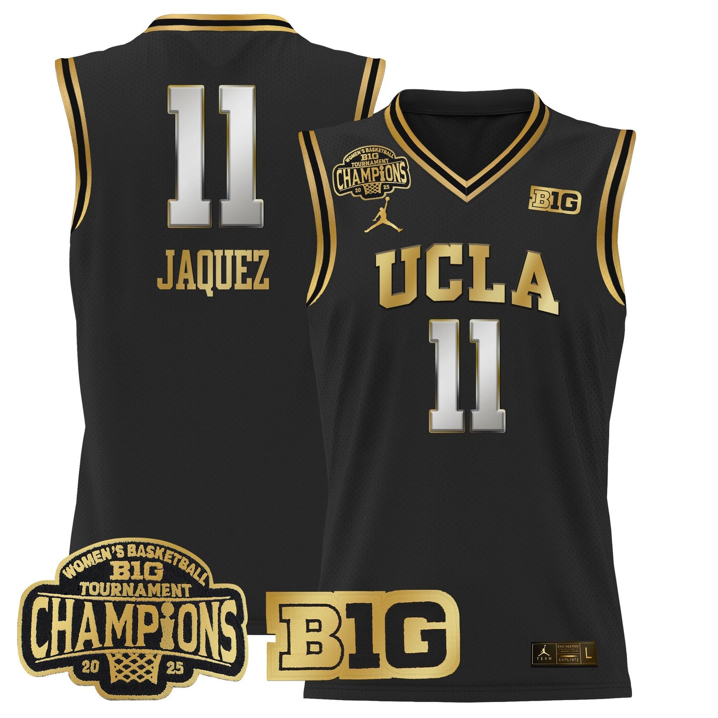 Men's Size - UCLA Bruins 2025 Big Ten Women's Conference Tournament Champions Lightweight Basketball Jersey - All Stitched