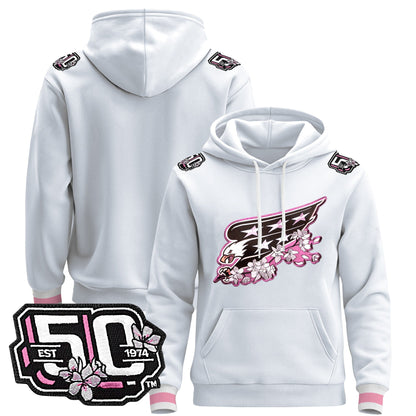 Men's Washington Capitals 50th Anniversary Cherry Blossom Pullover Hoodie - All Stitched