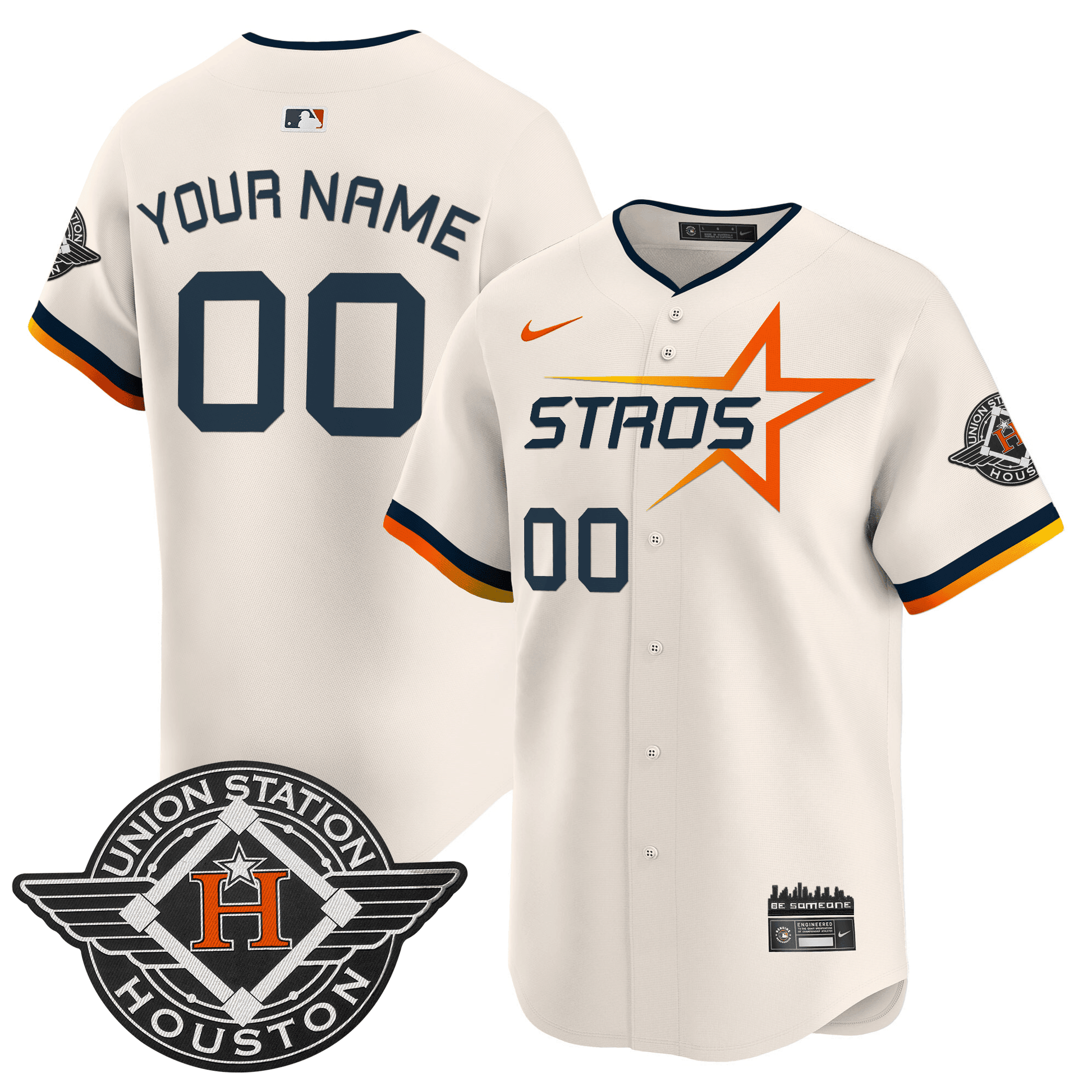 Houston Astros 2025 City Connect Vapor Premier Limited Custom Jersey - All Stitched