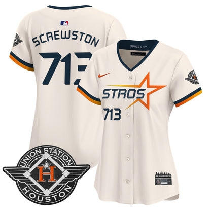 Women's Houston Astros 2025 City Connect Vapor Premier Limited Jersey - All Stitched