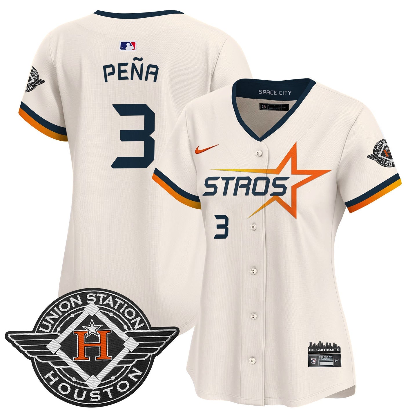 Women's Houston Astros 2025 City Connect Vapor Premier Limited Jersey - All Stitched
