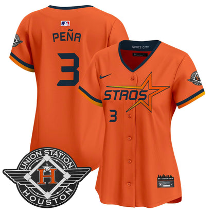 Women's Houston Astros 2025 City Connect Vapor Premier Limited Jersey - All Stitched
