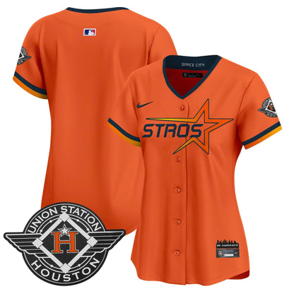 Women's Houston Astros 2025 City Connect Vapor Premier Limited Jersey - All Stitched