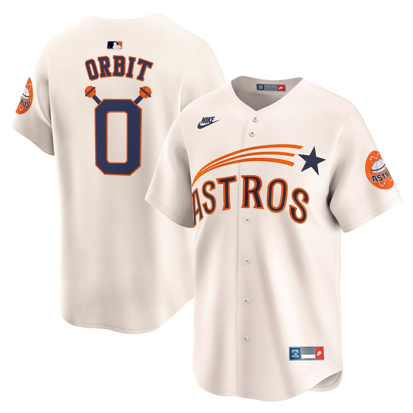Men's Houston Astros Throwback Cooperstown Vapor Premier Limited Jersey - All Stitched