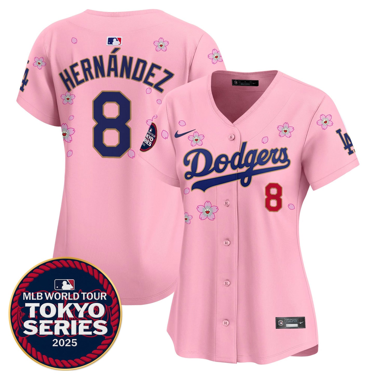 Women's Dodgers Tokyo Series 2025 Gold Trim Vapor Premier Limited Jersey - Stitched