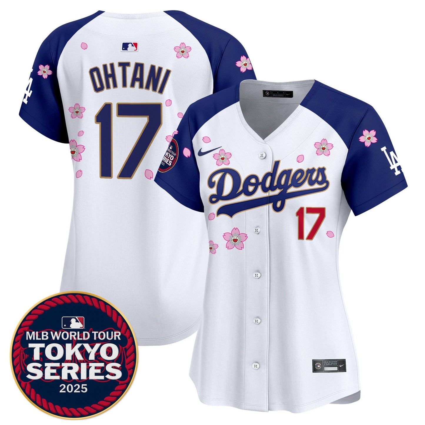 Women's Dodgers Tokyo Series 2025 Gold Trim Vapor Premier Limited Jersey - Stitched