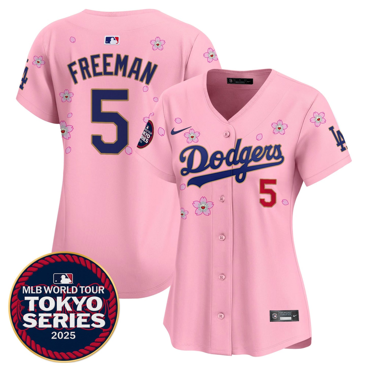 Women's Dodgers Tokyo Series 2025 Gold Trim Vapor Premier Limited Jersey - Stitched