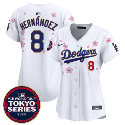Women's Dodgers Tokyo Series 2025 Gold Trim Vapor Premier Limited Jersey - Stitched