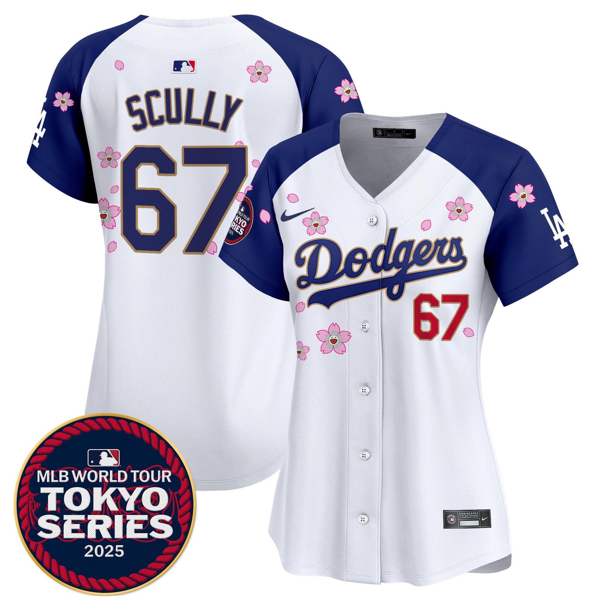 Women's Dodgers Tokyo Series 2025 Gold Trim Vapor Premier Limited Jersey - Stitched