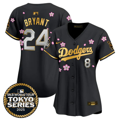 Women's Dodgers Tokyo Series 2025 Gold Trim Vapor Premier Limited Jersey - Stitched