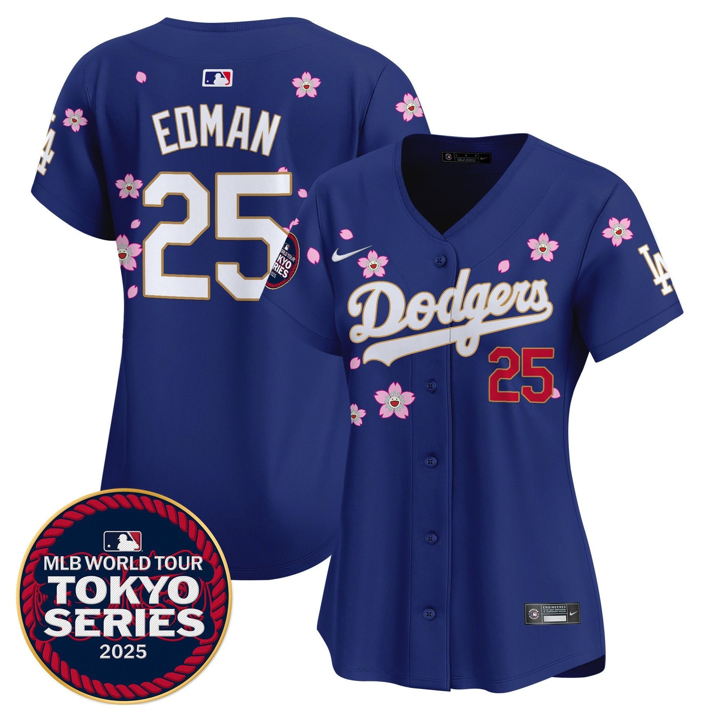 Women's Dodgers Tokyo Series 2025 Gold Trim Vapor Premier Limited Jersey - Stitched
