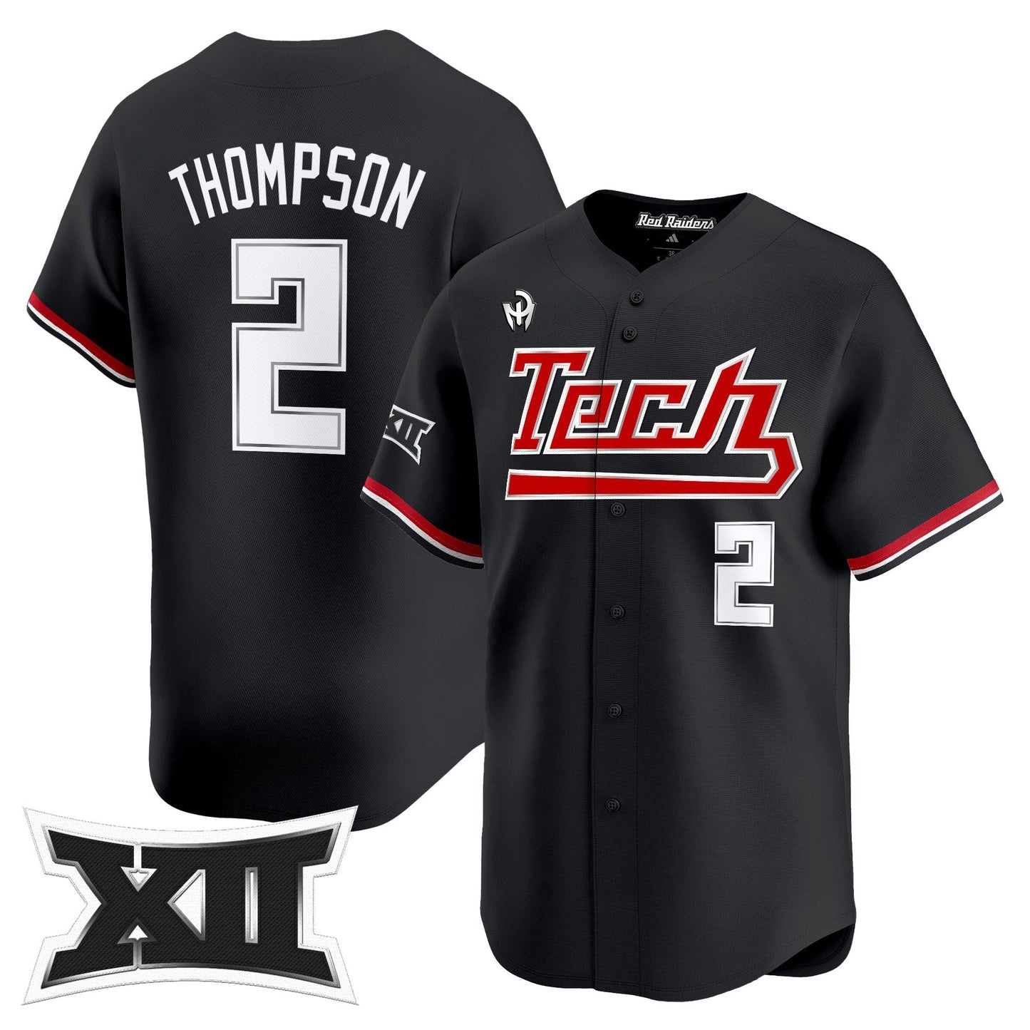 Texas Tech Red Raiders 2025 Big 12 XII Patch Vapor Premier Limited Jersey - All Stitched