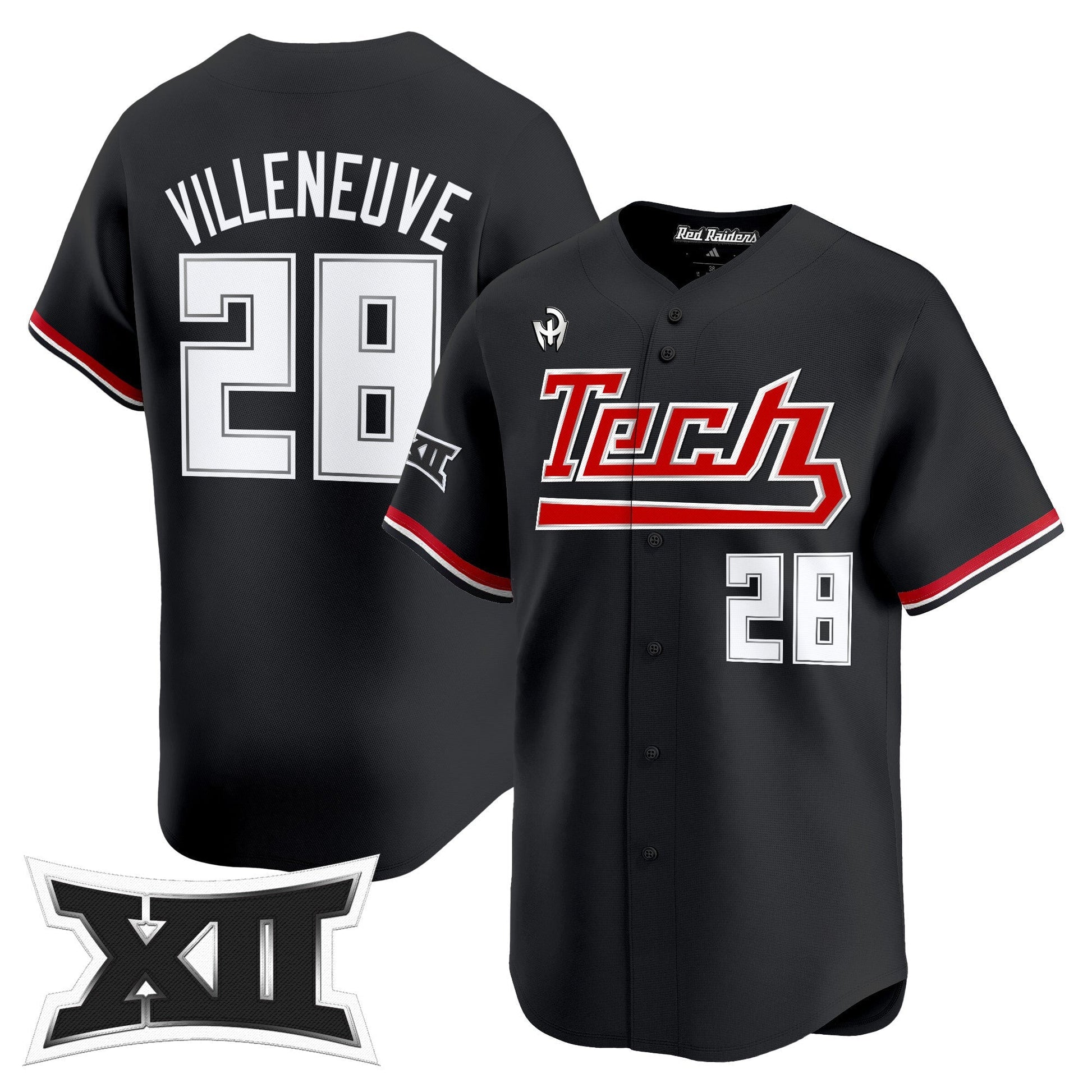 Texas Tech Red Raiders 2025 Big 12 XII Patch Vapor Premier Limited Jersey - All Stitched