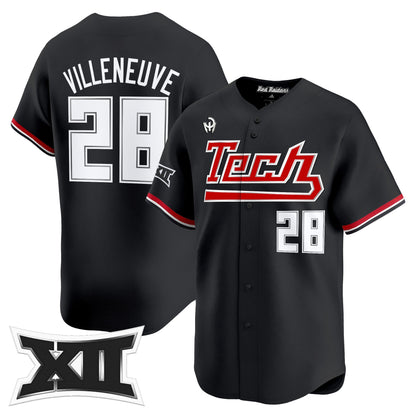 Texas Tech Red Raiders 2025 Big 12 XII Patch Vapor Premier Limited Jersey - All Stitched