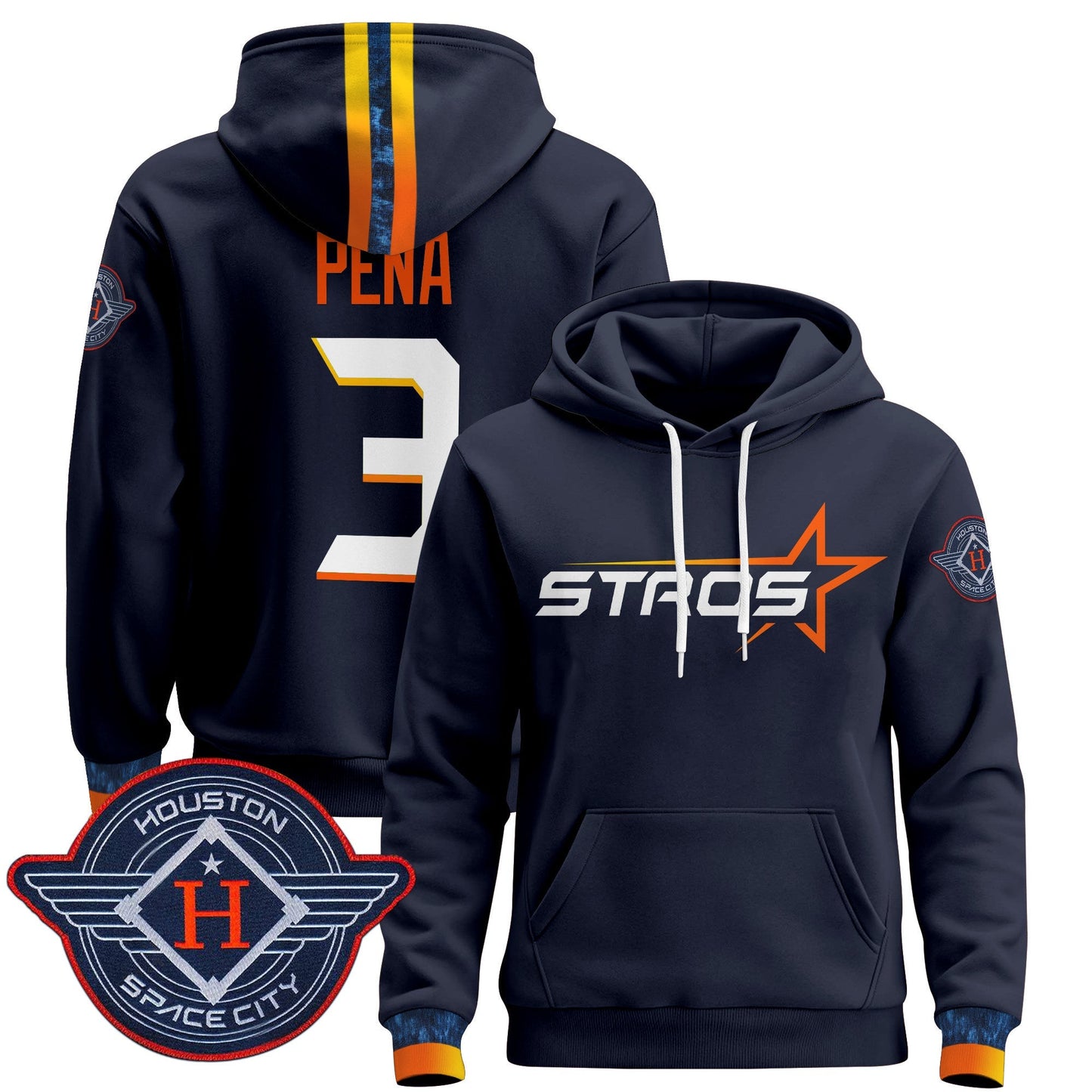 Men's Houston Astros 2025 City Connect Pullover Hoodie - All Stitched