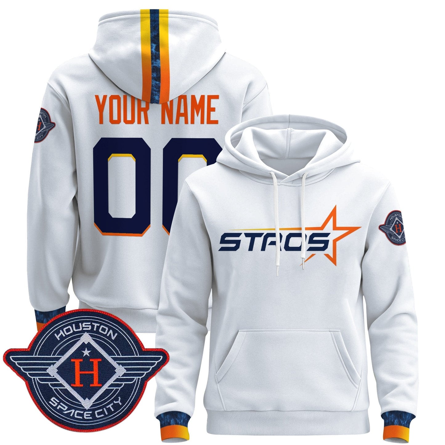 Houston Astros 2025 City Connect Pullover Custom Hoodie - All Stitched