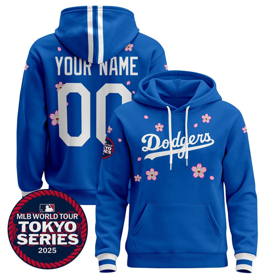 Dodgers Tokyo Series 2025 Custom Pullover Hoodie V2 - All Stitched