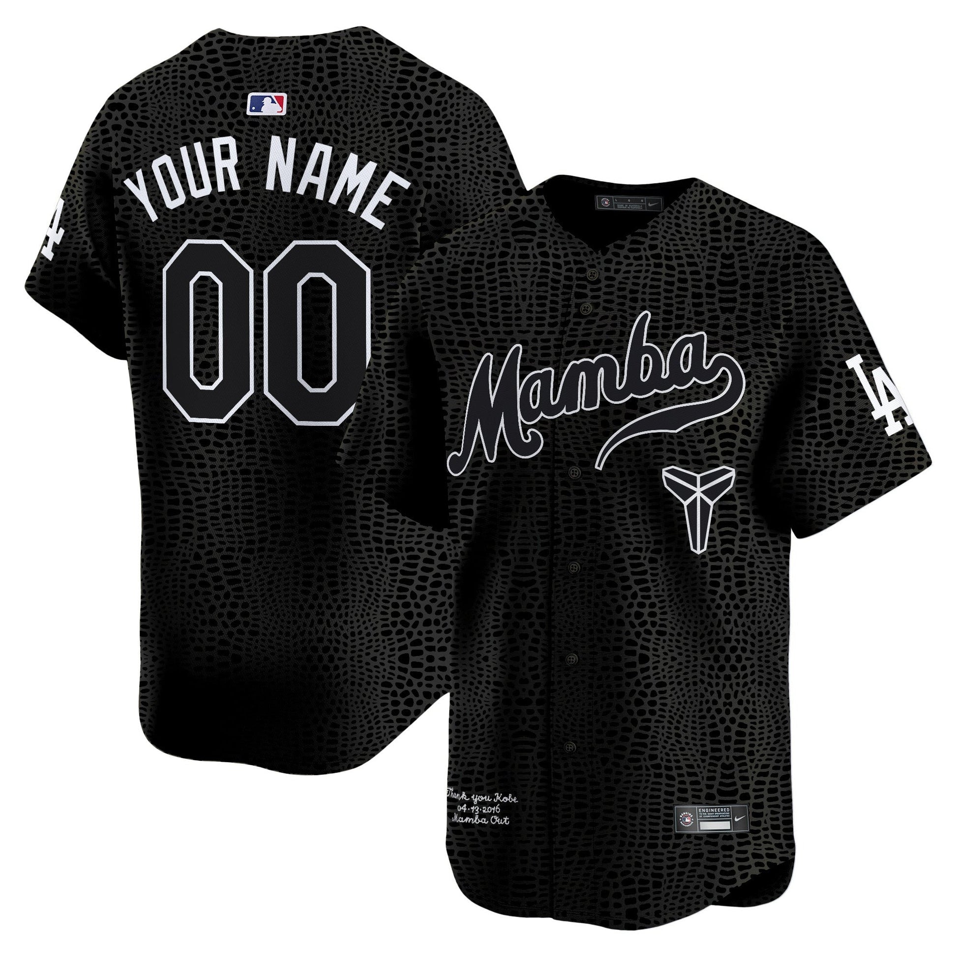 Dodgers Kobe Bryant Mamba Vapor Premier Limited Custom Jersey - All Stitched