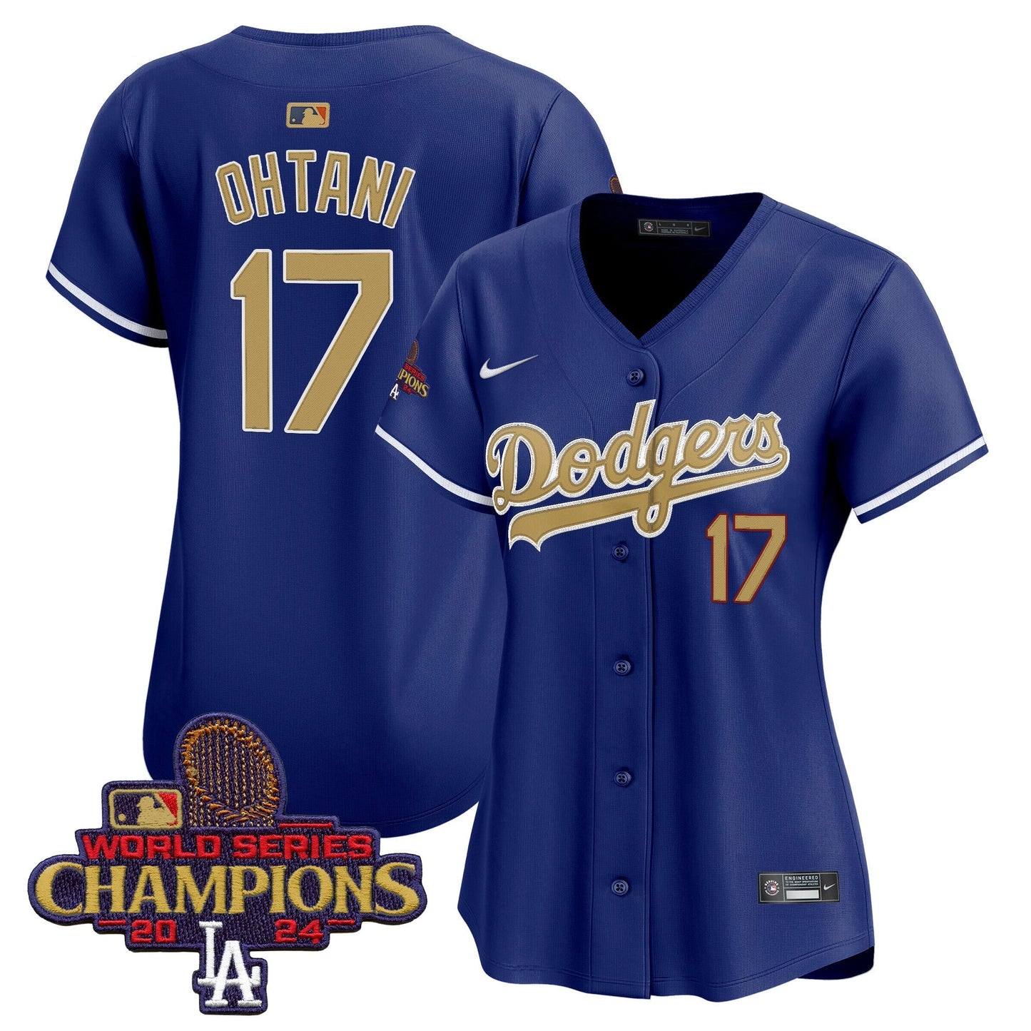 Women's Dodgers 2025 Gold Vapor Premier Limited Jersey - All Stitched