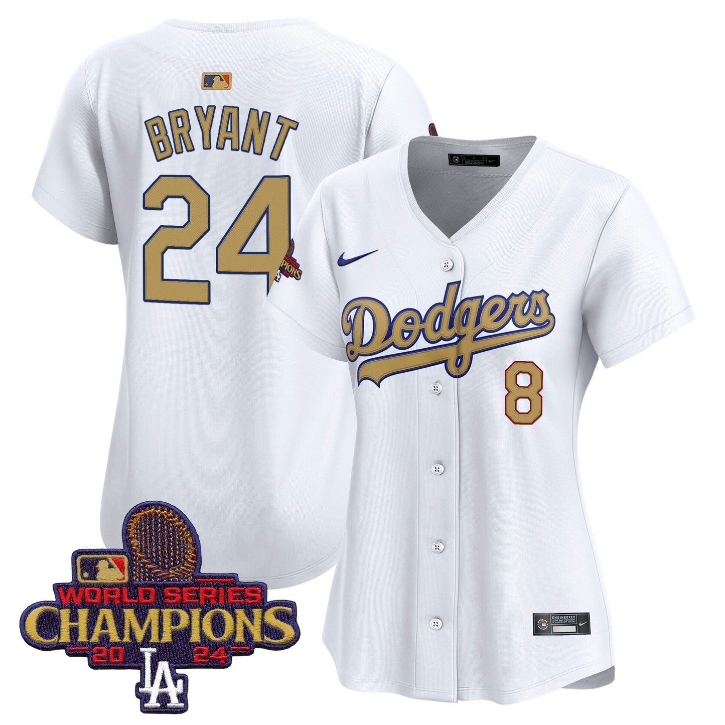 Women's Dodgers 2025 Gold Vapor Premier Limited Jersey - All Stitched
