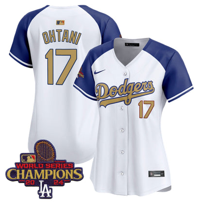 Women's Dodgers 2025 Gold Vapor Premier Limited Jersey - All Stitched