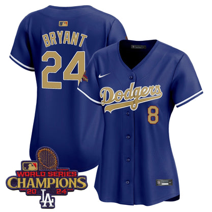 Women's Dodgers 2025 Gold Vapor Premier Limited Jersey - All Stitched