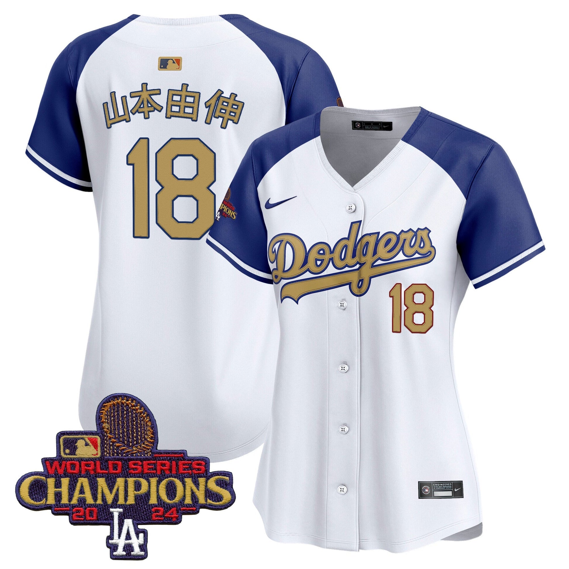 Women's Dodgers 2025 Gold Vapor Premier Limited Jersey - All Stitched