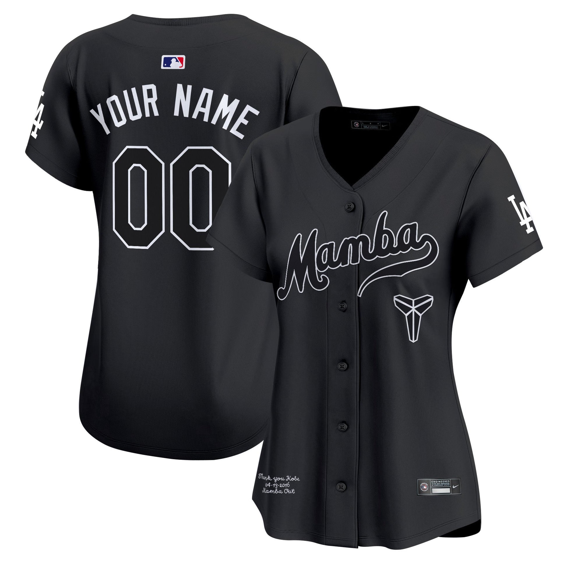 Dodgers Kobe Bryant Mamba Vapor Premier Limited Custom Jersey - All Stitched