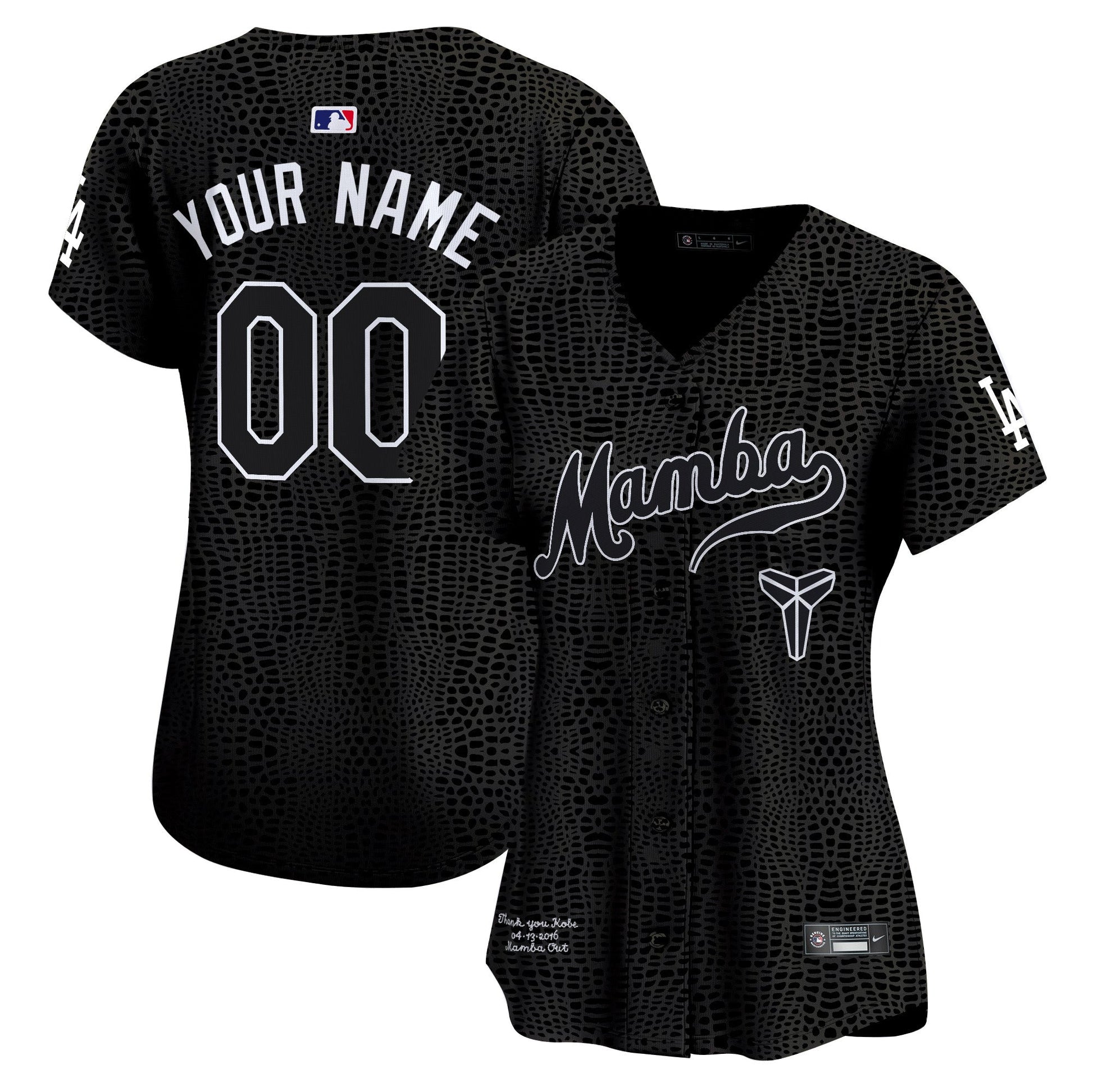 Dodgers Kobe Bryant Mamba Vapor Premier Limited Custom Jersey - All Stitched