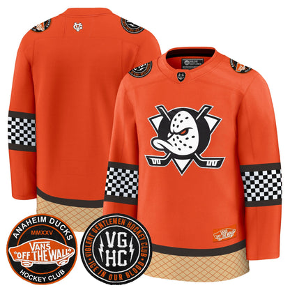 Men's Anaheim Ducks Checkerboard 2025 Premium Jersey - All Stitched
