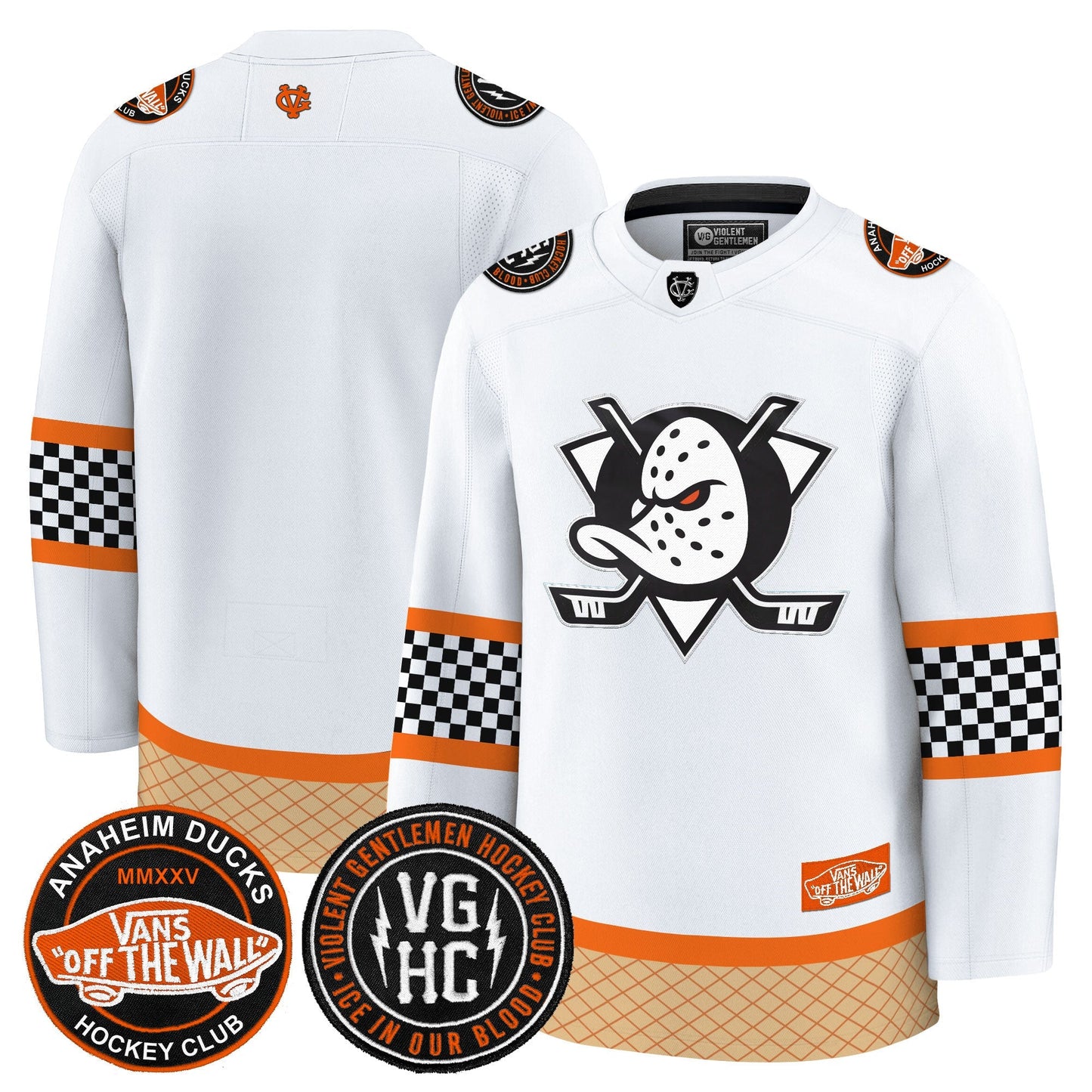 Men's Anaheim Ducks Checkerboard 2025 Premium Jersey - All Stitched
