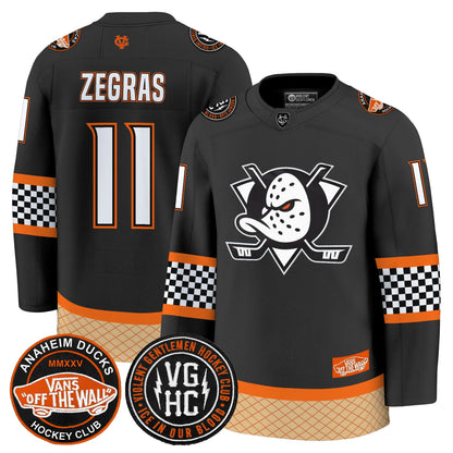 Men's Anaheim Ducks Checkerboard 2025 Premium Jersey - All Stitched