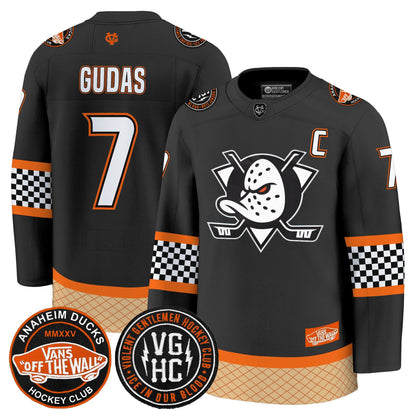 Men's Anaheim Ducks Checkerboard 2025 Premium Jersey - All Stitched