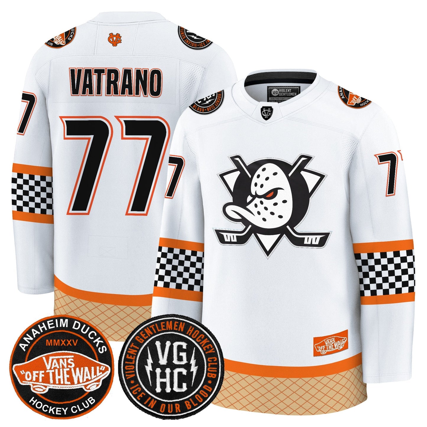 Men's Anaheim Ducks Checkerboard 2025 Premium Jersey - All Stitched