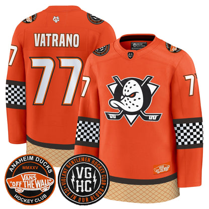 Men's Anaheim Ducks Checkerboard 2025 Premium Jersey - All Stitched
